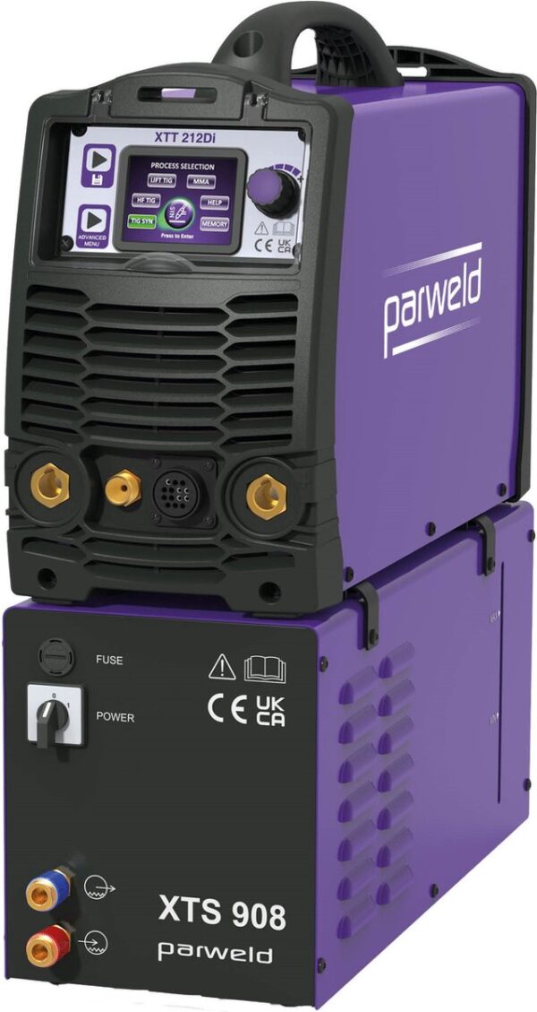 Parweld XTT212Di Digital AC DC 200 Amp Dual Voltage 110v 230v TIG Pulsed Welder Water Cooled Package