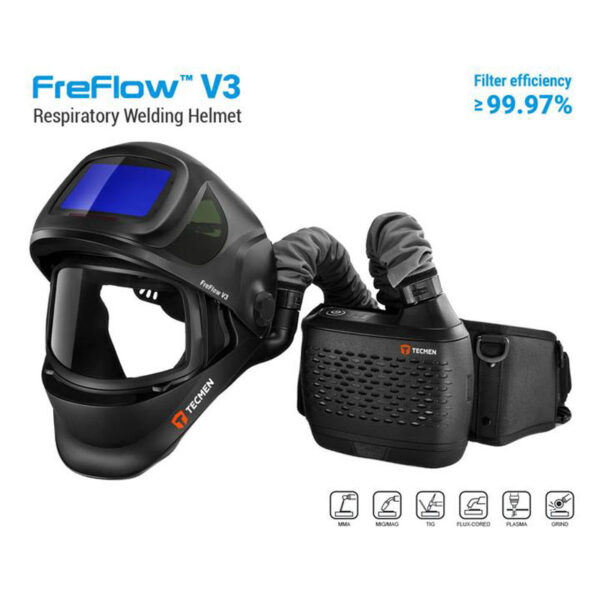 TECMEN V3 AIR FED HELMET WITH FREFLOW PAPR Respiratory Air Fed Welding Helmet